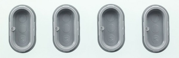 Plastic floor protector pads - oval