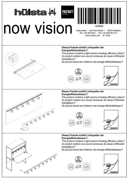 now! vision Disassembly instructions lighting