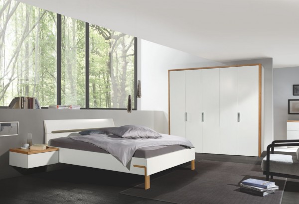 DREAM Schlafzimmer mit Hängekonsolen, 5-türiger Kleiderschrank (inkl. Montage*)