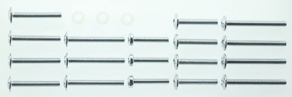 Set of screws for handles