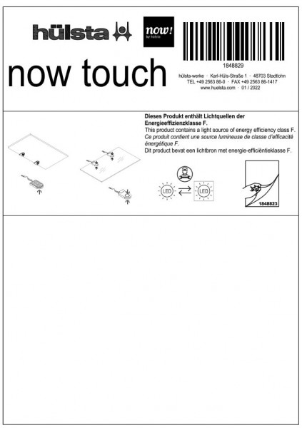 now! touch Disassembly instructions lighting