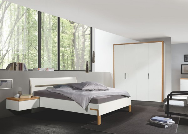 DREAM Schlafzimmer mit Hängekonsolen, 4-türiger Kleiderschrank (inkl. Montage*)
