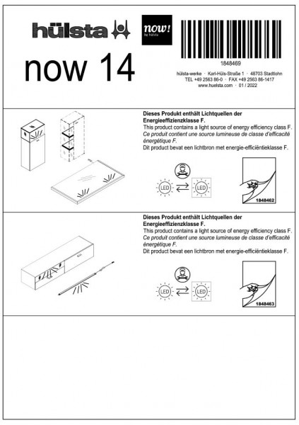 now! 14 Disassembly instructions lighting