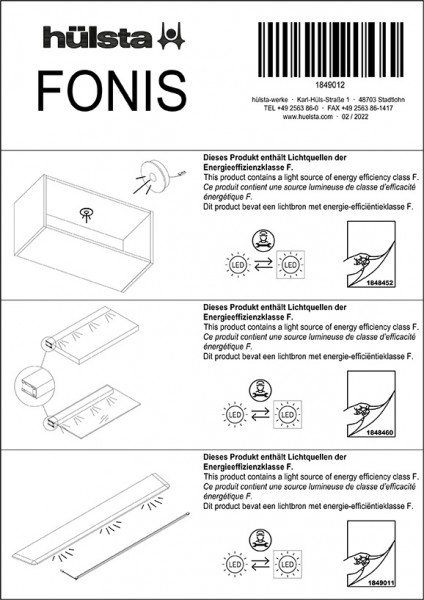 FONIS Disassembly instructions lighting